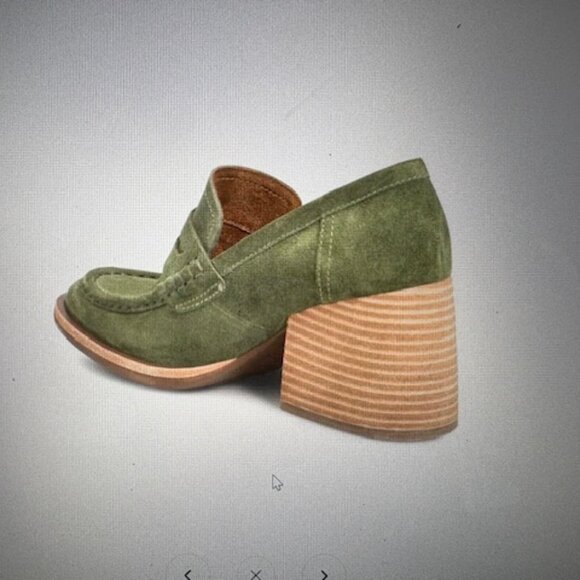 Kork- ease Modeste Green Suede Penny Loafer Pump (Women) - Picture 2 of 6